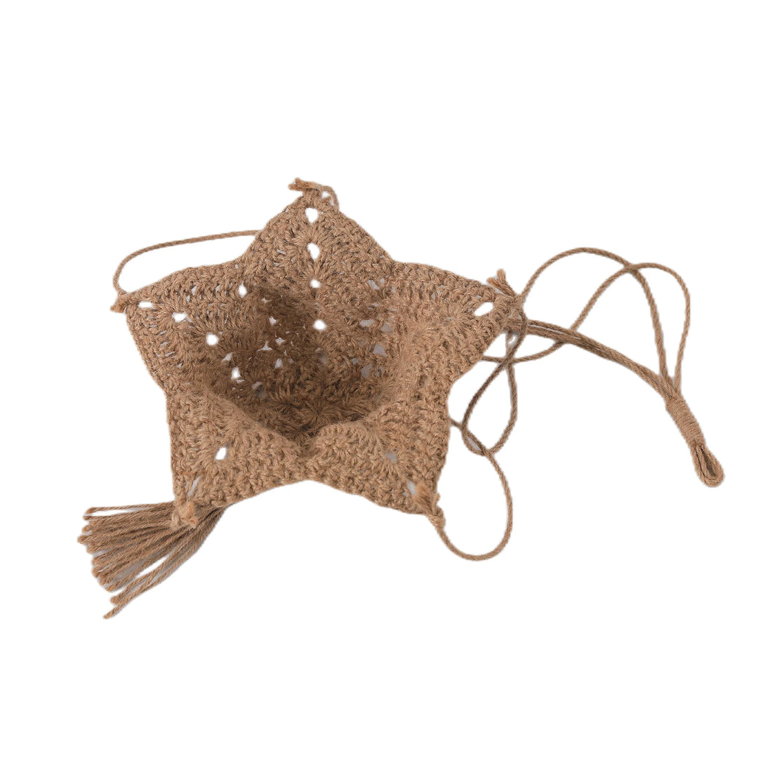 Porte-plante suspendu macramé double support pour intérieur 2