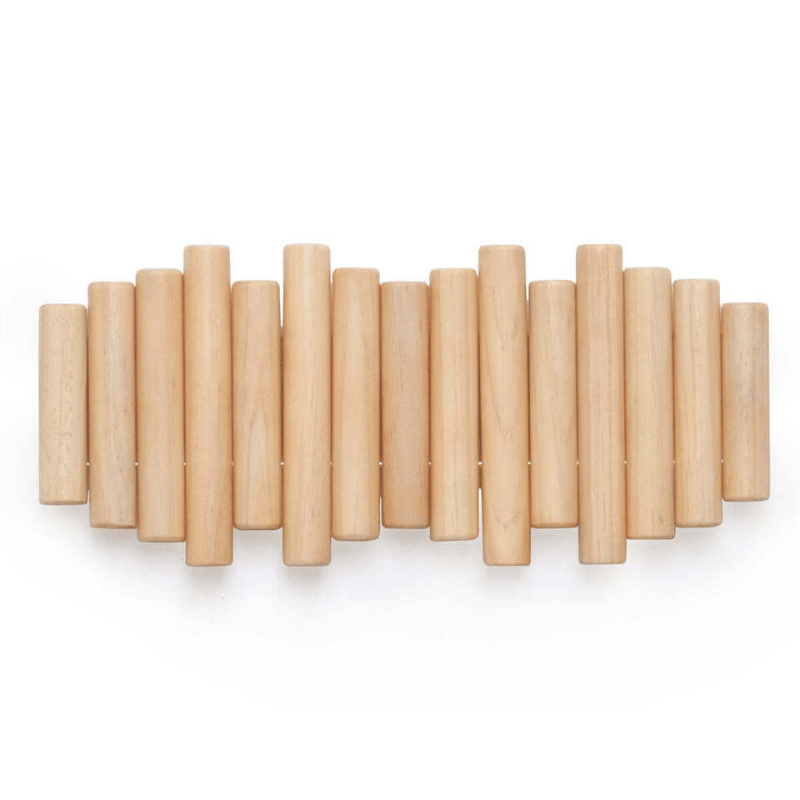 Porte-vêtements Mural en Bois Design Scandinave 3