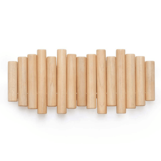 Porte-vêtements Mural en Bois Design Scandinave 3
