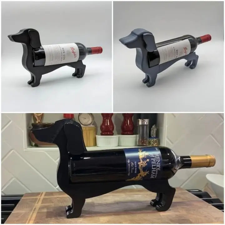 Porte Bouteille Vin Teckel Décoratif Unique pour Amateurs de Vin et de Chiens 5