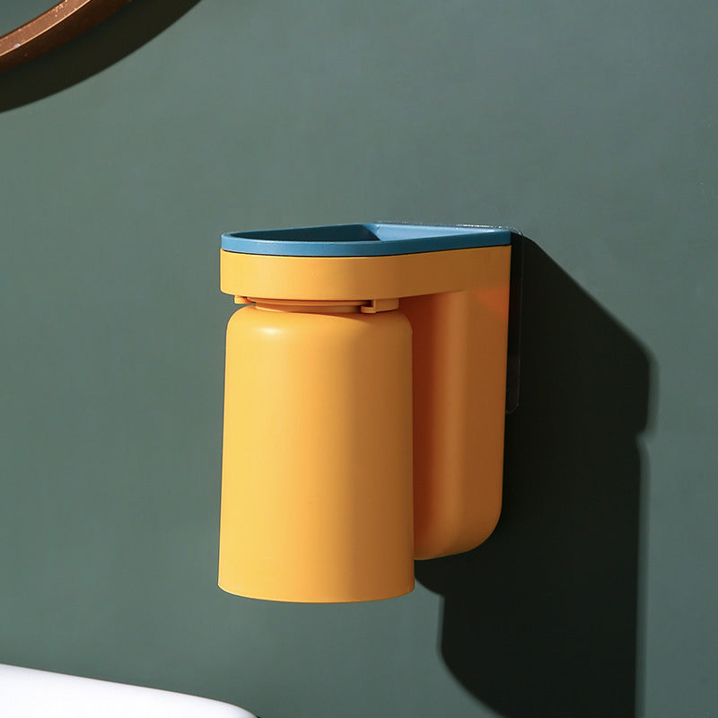 Porte Brosse À Dent Mural 2 En 1 Pratique Avec Support Gobelet Moderne 10