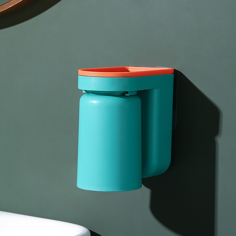 Porte Brosse À Dent Mural 2 En 1 Pratique Avec Support Gobelet Moderne 8