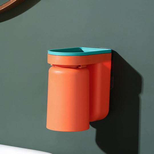 Porte Brosse À Dent Mural 2 En 1 Pratique Avec Support Gobelet Moderne 9