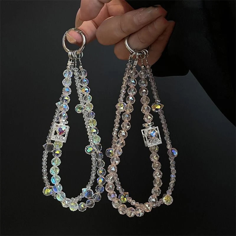 Porte Clés Femme Breloque Perlée Raffinée Design Élégant 1