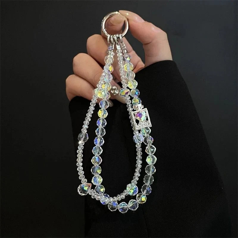 Porte Clés Femme Breloque Perlée Raffinée Design Élégant 2