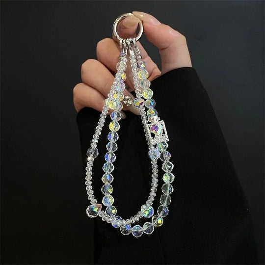 Porte Clés Femme Breloque Perlée Raffinée Design Élégant 2