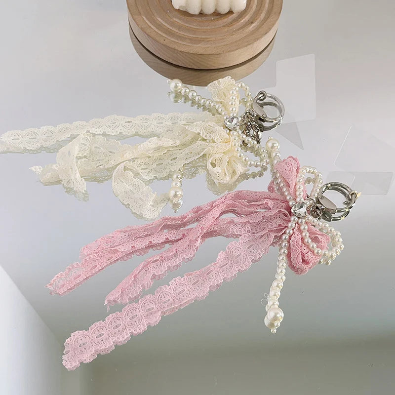 Porte Clés Femme Design Raffiné Orné de Perles 2