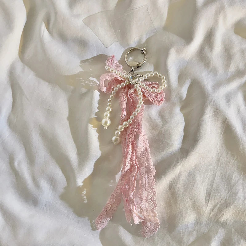 Porte Clés Femme Design Raffiné Orné de Perles 3