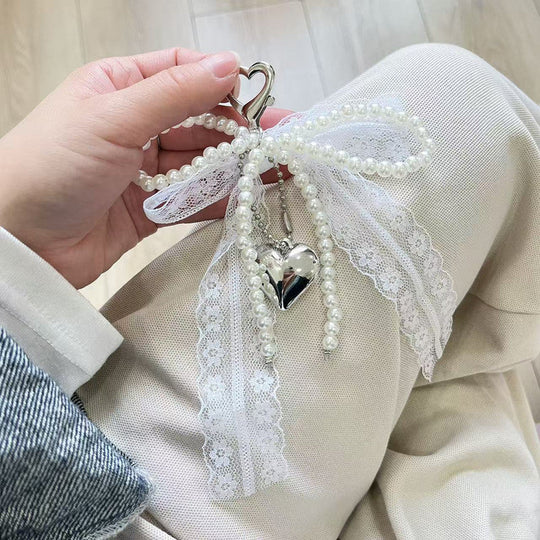Porte Clés Femme Pendentif Cœur Raffiné 2