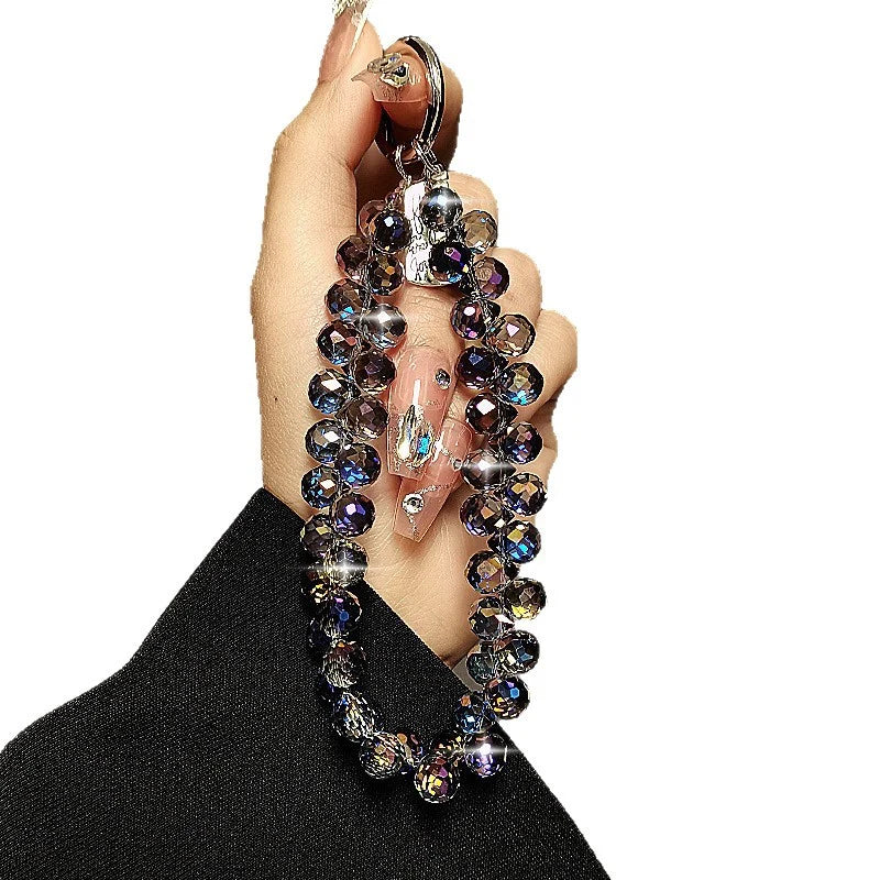 Porte Clés Personnalisé Femme avec Breloques en Cristal Multicolores 3