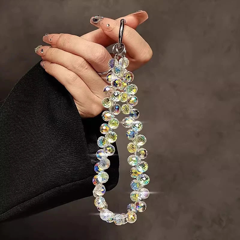 Porte Clés Personnalisé Femme avec Breloques en Cristal Multicolores 4
