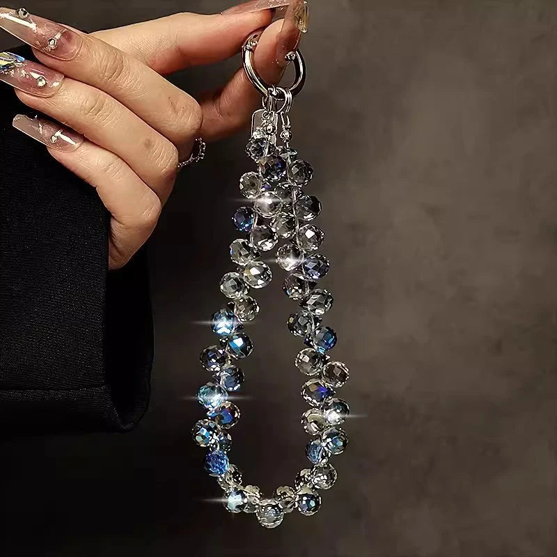 Porte Clés Personnalisé Femme avec Breloques en Cristal Multicolores 7