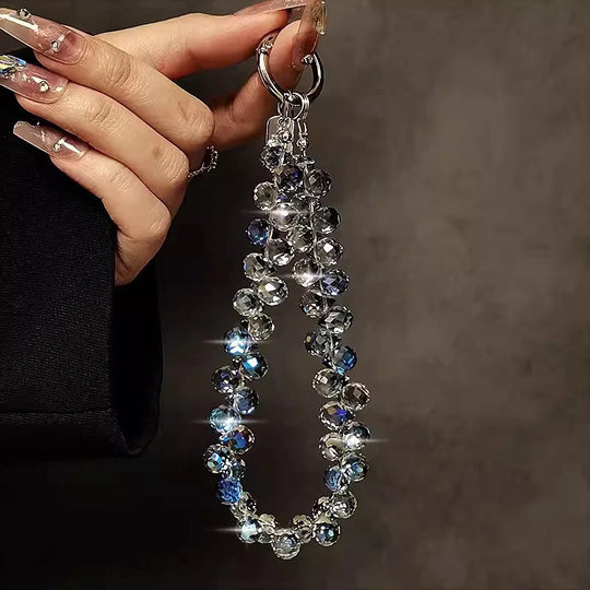 Porte Clés Personnalisé Femme avec Breloques en Cristal Multicolores 7