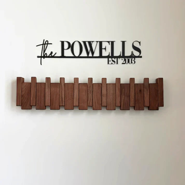 Porte Manteau Mural Design Naturel avec Crochets Dépliants 3