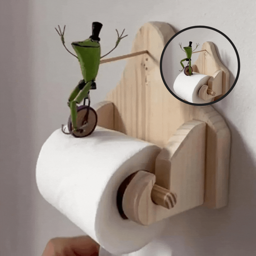 Porte Papier Toilette Design Grenouille Amusante pour Salle de Bain Moderne et Classique 0