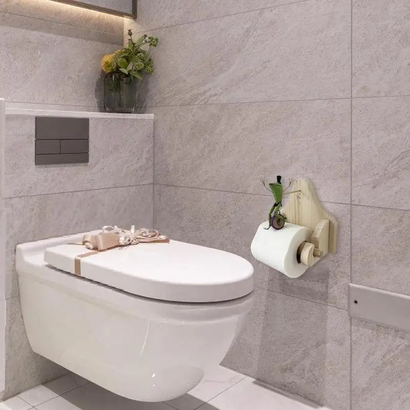 Porte Papier Toilette Design Grenouille Amusante pour Salle de Bain Moderne et Classique 1