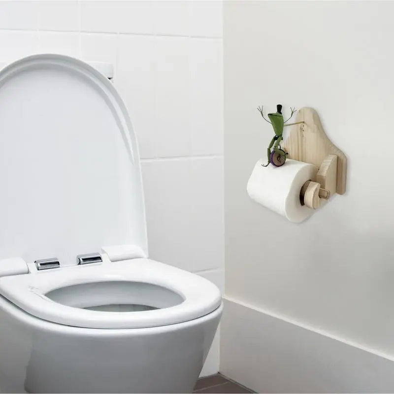 Porte Papier Toilette Design Grenouille Amusante pour Salle de Bain Moderne et Classique 4
