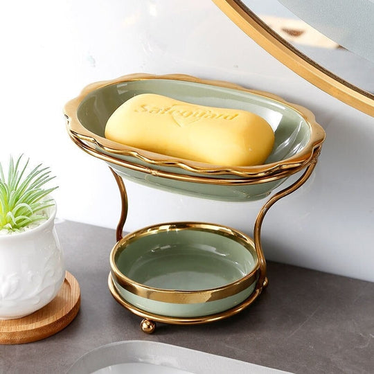 Porte Savon Mural Vintage Élégant Avec Égouttoir Surélevé 8