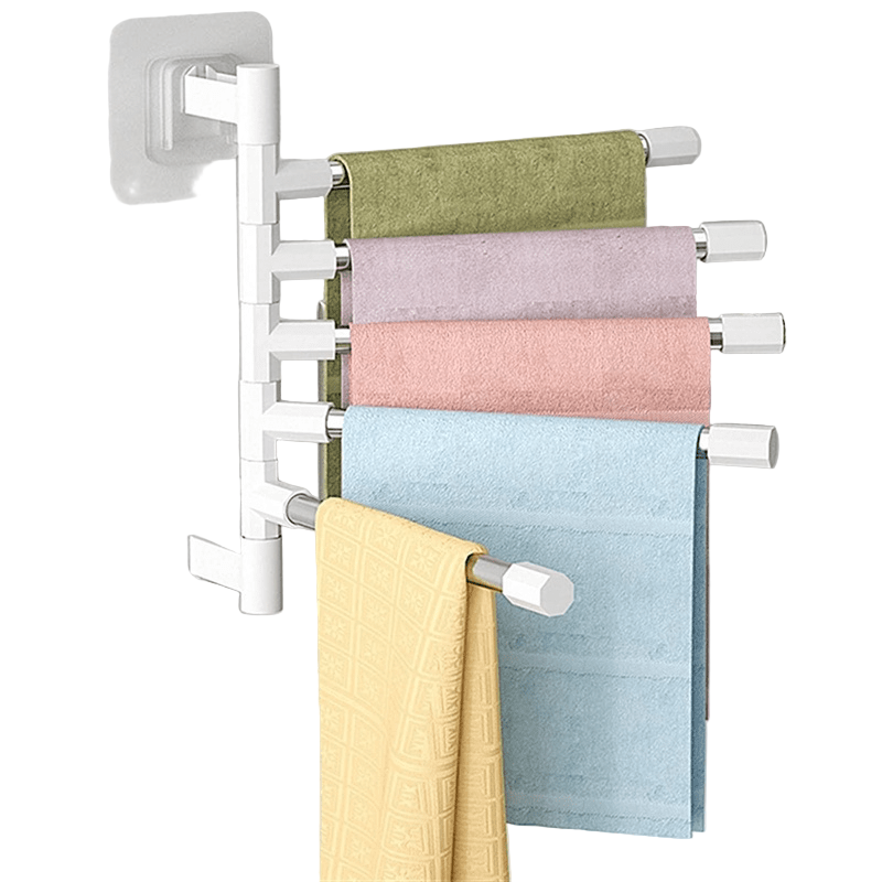 Porte Serviette Mural Pratique avec Ventouse pour Salle de Bain 0