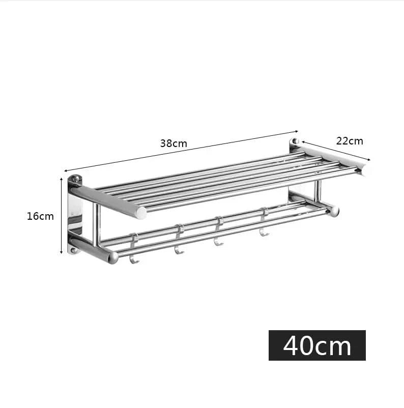 Porte Serviette Salle de Bain Moderne Mural en Acier Inoxydable 3