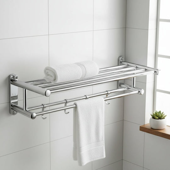 Porte Serviette Salle de Bain Mural Moderne pour Rangement Optimisé 1