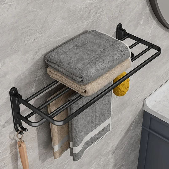Porte Serviettes Pliable Pour Salle De Bain Moderne Avec Mécanisme Pratique 3