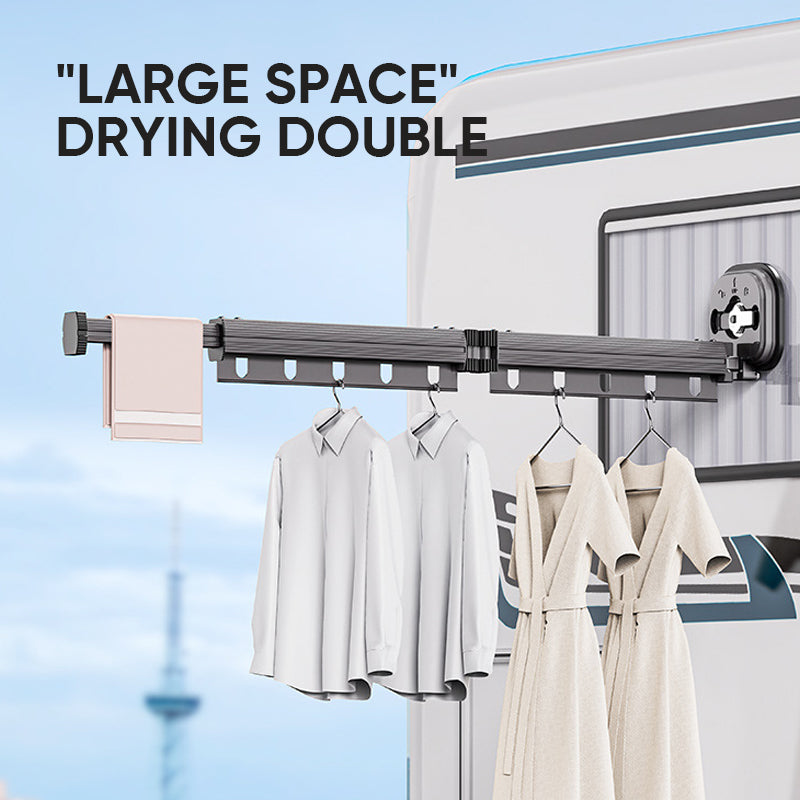 Porte Vêtement Mural Pliable Pratique pour Intérieur et Extérieur 5