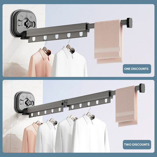 Porte Vêtement Mural Pliable Pratique pour Intérieur et Extérieur 7