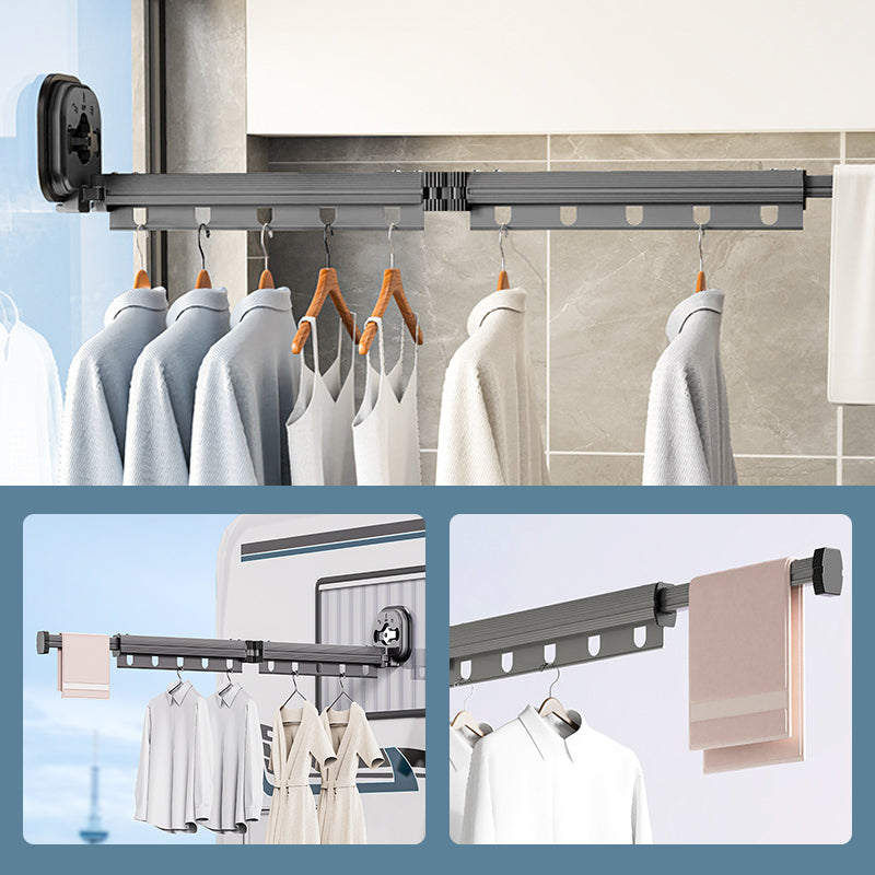Porte Vêtement Mural Pliable Pratique pour Intérieur et Extérieur 8