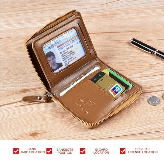 Portefeuille Homme Multifonction avec Fermeture Éclair 7