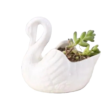 Pot Décoratif en Céramique en Forme de Cygne 0