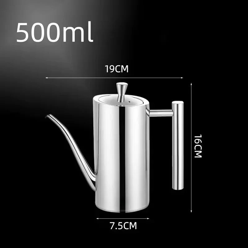 Pot à huile en acier inoxydable avec bec verseur 5