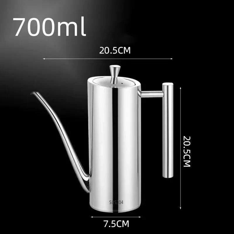 Pot à huile en acier inoxydable avec bec verseur 6