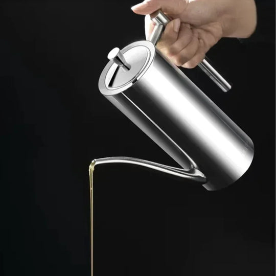 Pot à huile en acier inoxydable avec bec verseur ergonomique pour cuisine 2