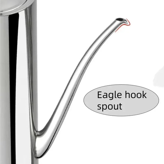 Pot à huile en acier inoxydable avec bec verseur ergonomique pour cuisine 4