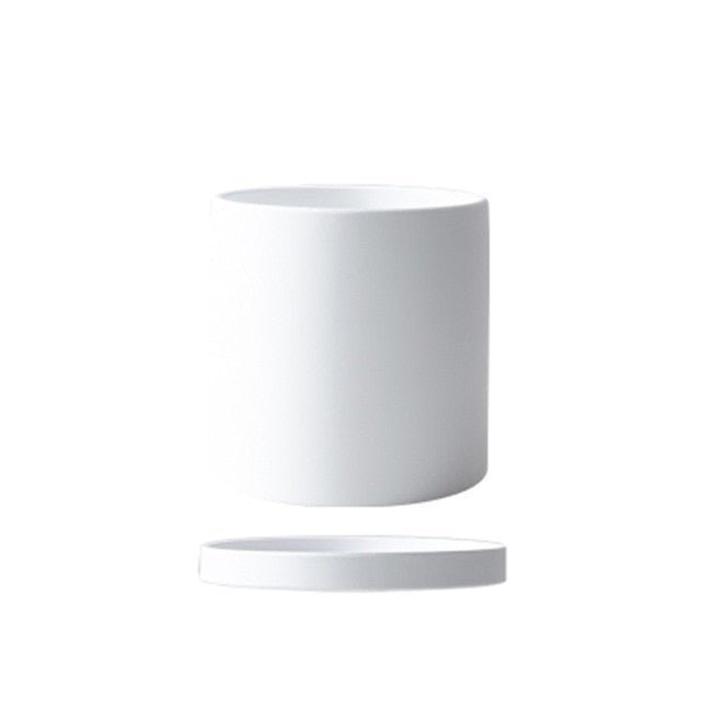Pot de Fleurs Élégant avec Soucoupe pour Intérieur 9