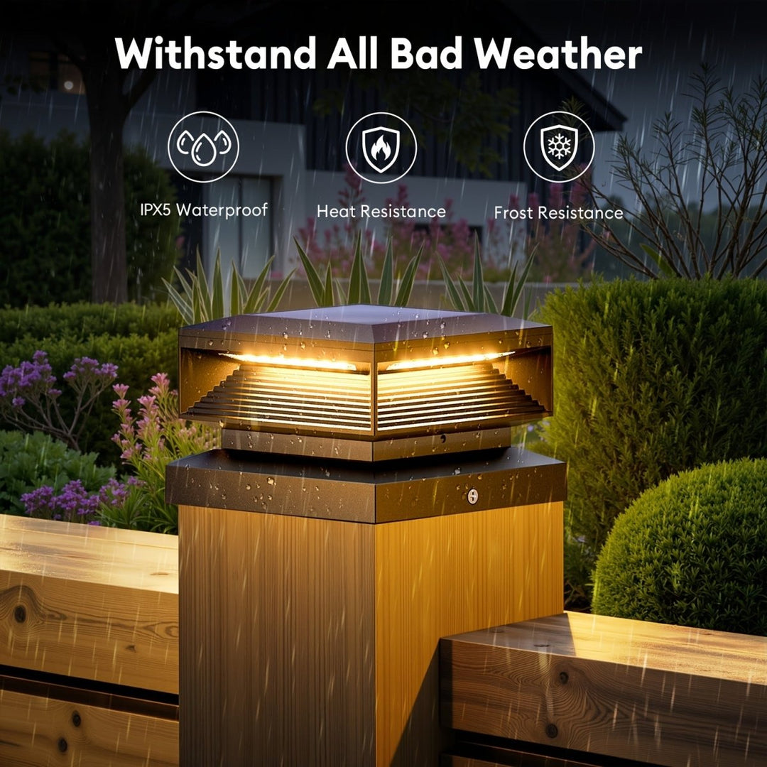 Poteau Solaire Décoratif pour Terrasse 4