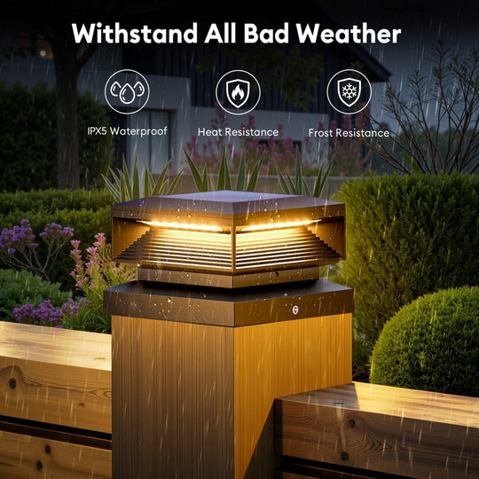 Poteau Solaire Décoratif pour Terrasse 4