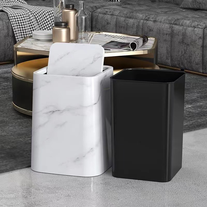 Poubelle Cuisine Design Moderne avec Couvercle Pivotant 360° 1
