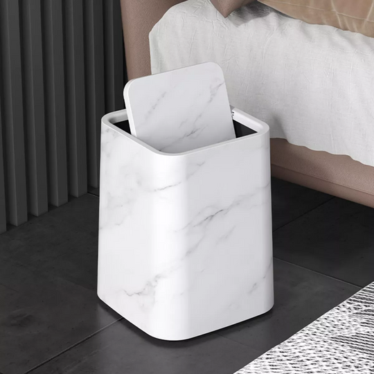 Poubelle Cuisine Design Moderne avec Couvercle Pivotant 360° 2