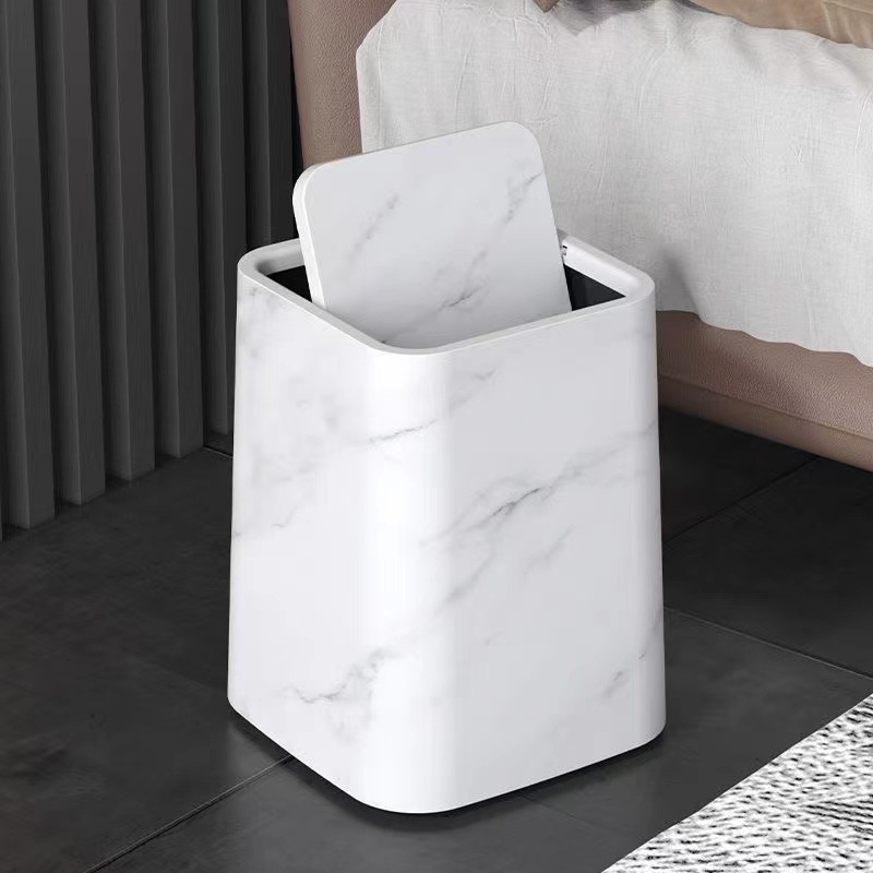 Poubelle Cuisine Design Moderne avec Couvercle Pivotant 360° 4