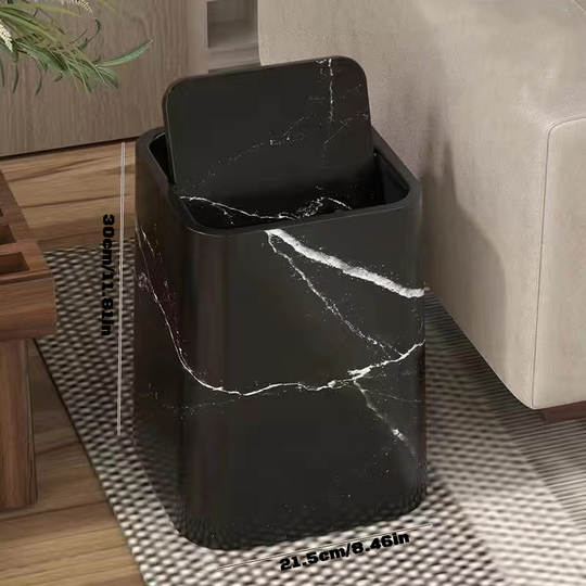 Poubelle Cuisine Design Moderne avec Couvercle Pivotant 360° 6