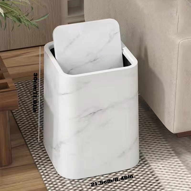 Poubelle Cuisine Design Moderne avec Couvercle Pivotant 360° 7