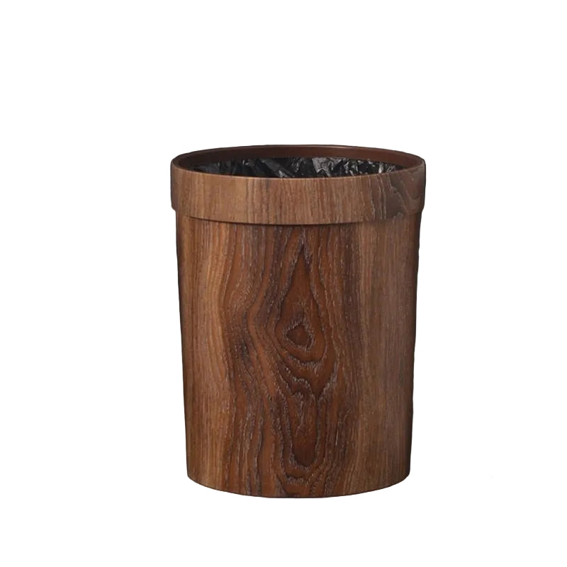 Poubelle Cuisine Rétro en Grain de Bois Pratique et Esthétique 0