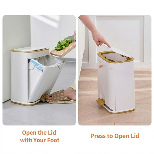 Poubelle Salle de Bain Moderne et Pratique Compacte 3