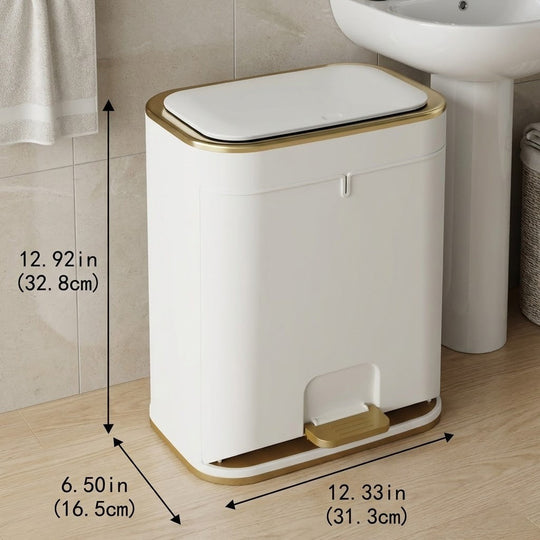 Poubelle Salle de Bain Moderne et Pratique Compacte 4