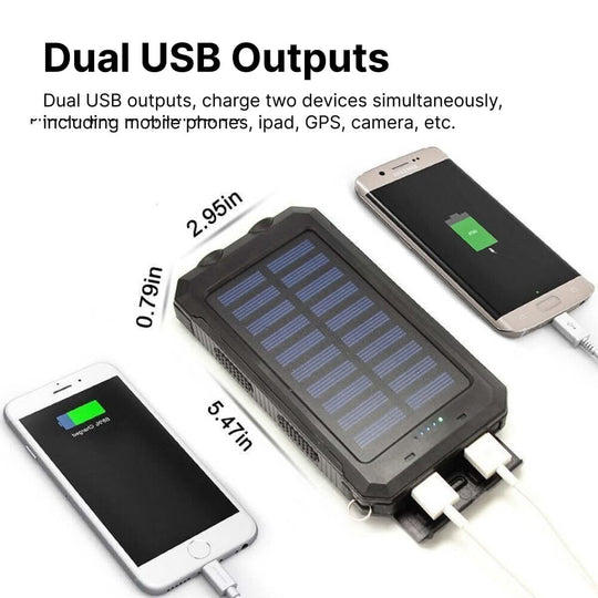 Power Bank Solaire Étanche 30 000 mAh 2
