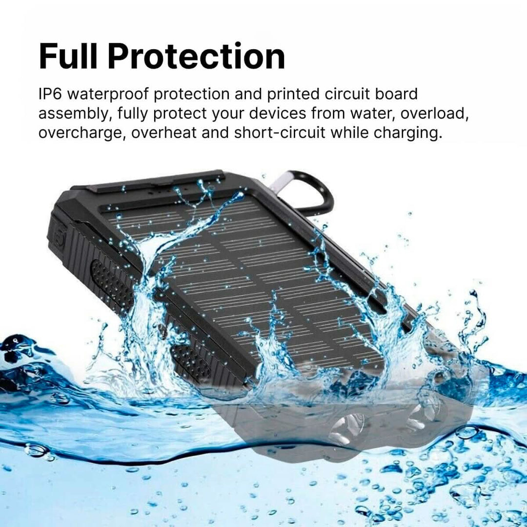 Power Bank Solaire Étanche 30 000 mAh 5
