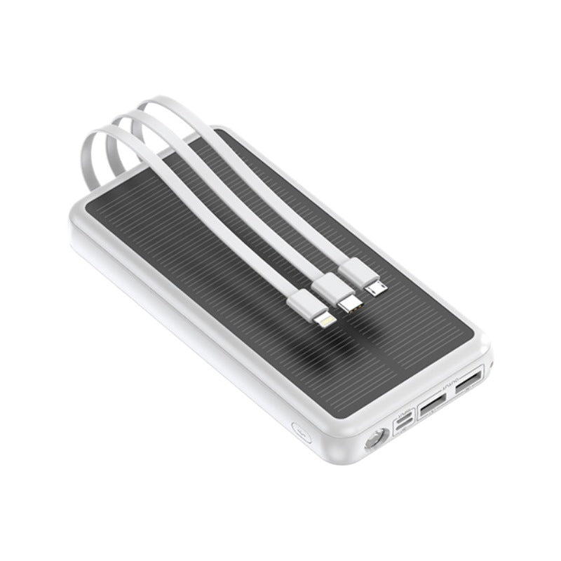 Powerbank Solaire Portable avec Câbles de Charge Intégrés pour Hommes et Femmes 1