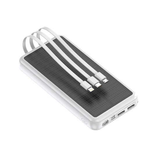 Powerbank Solaire Portable avec Câbles de Charge Intégrés pour Hommes et Femmes 1